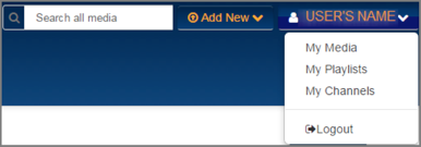 Username dropdown box options.