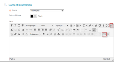 Content information.