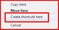 Create shortcut.