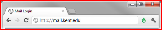 navigate to the following URL using any web browser: http://mail.kent.edu