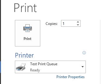 Print dialog box