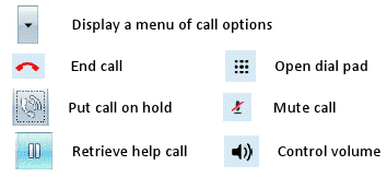 Call window icons